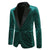 Tailored Fit Peaked Lapel Single Breasted One-Button Diamond Pattern Men's Party Jacket