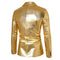 Tailored Fit Peaked Lapel Double Breasted Six-Button Metallic Men's Party Jacket