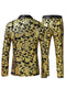 Tailored Fit Shawl Lapel Single Breasted One-Button 2 Piece Men's Party Suits with Sequin Appliques