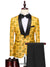 Tailored Fit Shawl Lapel Single Breasted One-Button Embroidery 2 Piece Men's Party Suits