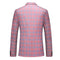 Tailored Fit Notched Lapel Single Breasted One-Button Grid 3 Piece Men's Party Suits