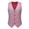 Tailored Fit Notched Lapel Single Breasted One-Button Grid 3 Piece Men's Party Suits