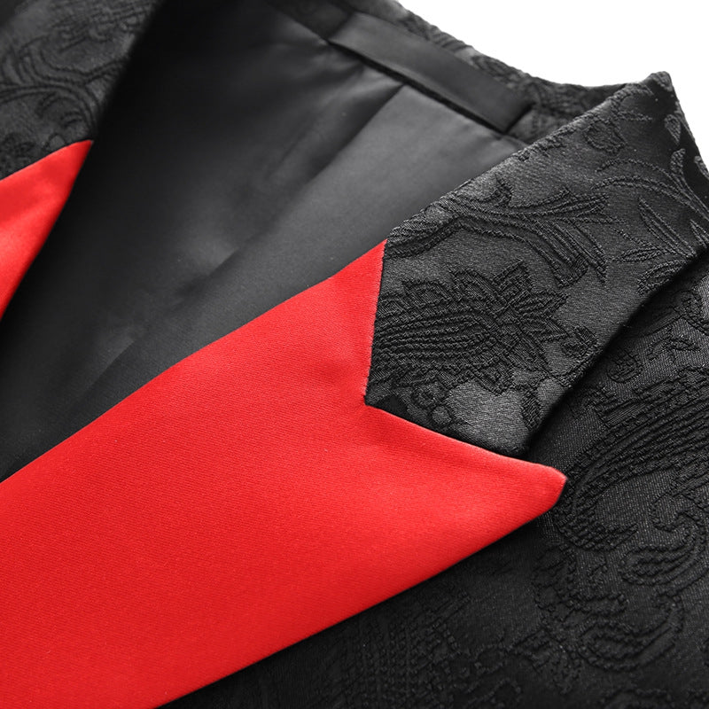 Tailored Fit Peaked Lapel Double Breasted Six-Buttons 2 Piece Men&