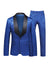 Tailored Fit Shawl Lapel Single Breasted One-Button Jacquard 2 Piece Men's Party Suits