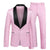 Tailored Fit Shawl Lapel Single Breasted One-Button Jacquard 2 Piece Men's Party Suits