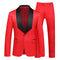 Tailored Fit Shawl Lapel Single Breasted One-Button Jacquard 2 Piece Men's Party Suits