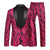 Tailored Fit Shawl Lapel Single Breasted One-Button Jacquard 2 Piece Men's Party Suits