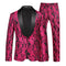 Tailored Fit Shawl Lapel Single Breasted One-Button Jacquard 2 Piece Men's Party Suits