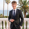 Tailored Fit Shawl Lapel Single Breasted One-Button Jacquard 2 Piece Men's Party Suits