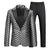 Tailored Fit Peaked Lapel Single Breasted One-Button Embroidery 2 Piece Men's Party Suits
