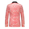 Tailored Fit Shawl Lapel Single Breasted One-Button Floral 3 Piece Men's Party Suits