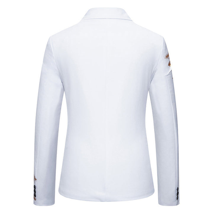 Tailored Fit Notched Lapel Single Breasted One-Button Floral Printed Men&