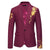 Tailored Fit Notched Lapel Single Breasted One-Button Floral Printed Men's Party Jacket
