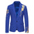 Tailored Fit Notched Lapel Single Breasted One-Button Floral Printed Men's Party Jacket