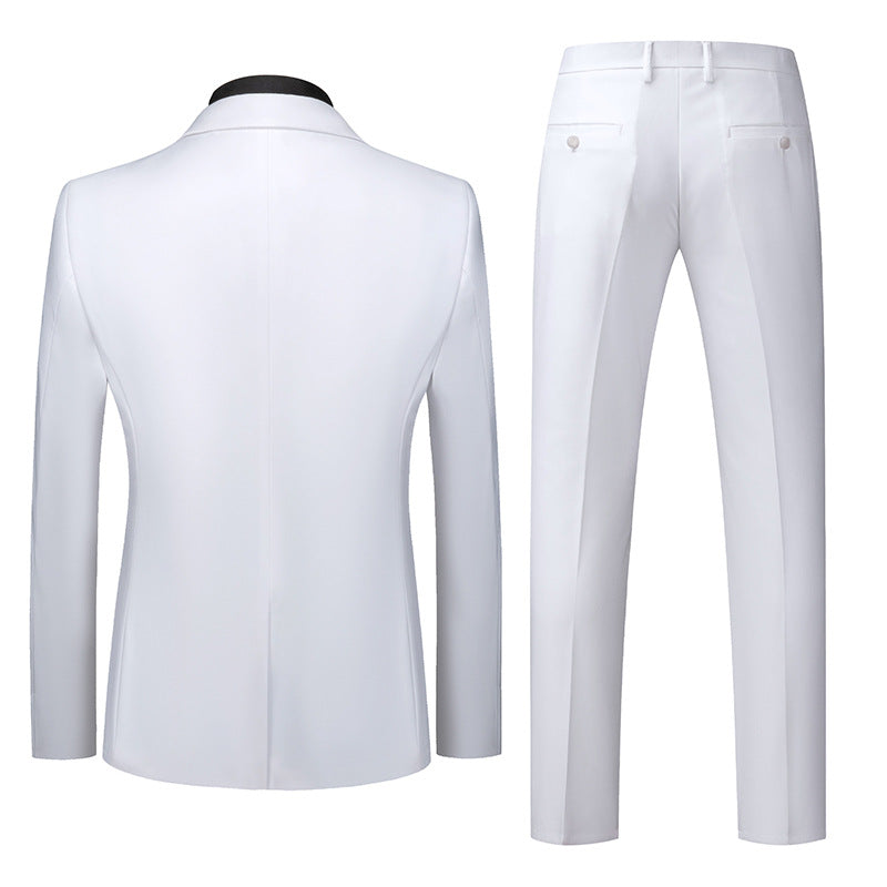Tailored Fit Notched Lapel Single Breasted Two-Buttons 3 Piece Men&