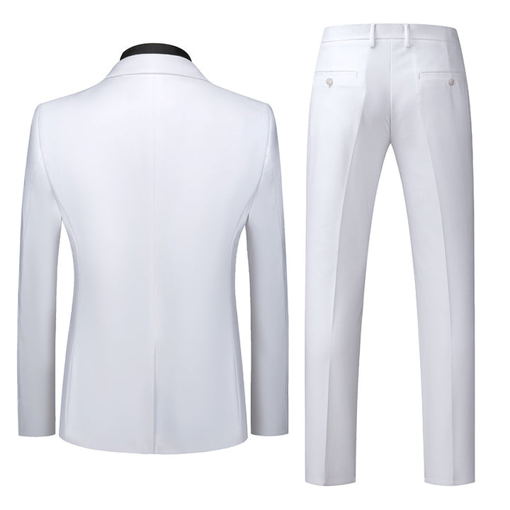Tailored Fit Notched Lapel Single Breasted Two-Buttons 3 Piece Men&