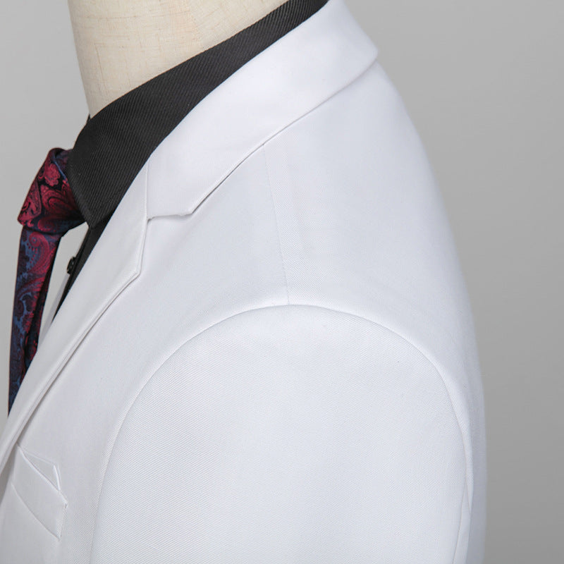 Tailored Fit Notched Lapel Single Breasted Two-Buttons 3 Piece Men&