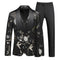 Tailored Fit Shawl Lapel Single Breasted One-Button Embroidery 3 Piece Men's Party Suits