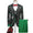 Tailored Fit Shawl Lapel Single Breasted One-Button Embroidery 3 Piece Men's Party Suits