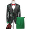 Tailored Fit Shawl Lapel Single Breasted One-Button Embroidery 3 Piece Men's Party Suits