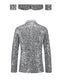 Tailored Fit Notched Lapel Single Breasted One-Button Men's Party Jacket With Sequins