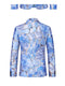 Tailored Fit Notched Lapel Single Breasted One-Button Printed Men's Party Jacket