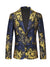 Tailored Fit Lapel Single Breasted One-Button Printed Men's Party Jacket