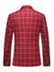Tailored Fit Single Breasted One-button 3 Pieces Plaid Printed Men's Wedding Suits
