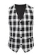 Tailored Fit Single Breasted One-button 3 Pieces Plaid Printed Men's Wedding Suits