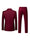 Tailored Fit Double Breasted Two-button 3 Pieces Solid Colored Men's Wedding Suits
