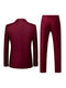 Tailored Fit Double Breasted Two-button 3 Pieces Solid Colored Men's Wedding Suits