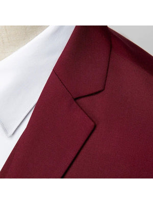 Tailored Fit Double Breasted Two-button 3 Pieces Solid Colored Men's Wedding Suits