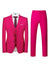 Tailored Fit Double Breasted Two-button 3 Pieces Solid Colored Men's Wedding Suits