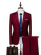 Tailored Fit Single Breasted Two-button 2 Pieces Solid Colored Men's Casual Suits