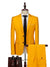 Tailored Fit Single Breasted Two-button 2 Pieces Solid Colored Men's Casual Suits