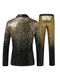 Tailored Fit Single Breasted One-button 2 Pieces Gradient Sequins Men's Casual Suits