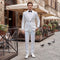 Tailored Fit Single Breasted One-button 2 Pieces Sequins Men's Casual Suits