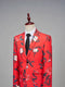Tailored Fit Single Breasted One-button 2 Pieces Flower Printed Men's Casual Suits