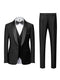 Tailored Fit Shawl Lape Single Breasted One-button 3 Pieces Solid Colored Men's Wedding Suits