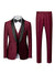 Tailored Fit Shawl Lape Single Breasted One-button 3 Pieces Solid Colored Men's Wedding Suits
