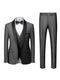 Tailored Fit Shawl Lape Single Breasted One-button 3 Pieces Solid Colored Men's Wedding Suits