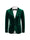 Tailored Fit Notched Lapel Breasted Two-Buttons Velvet Men's Party Jacket