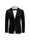 Tailored Fit Notched Lapel Breasted Two-Buttons Velvet Men's Party Jacket
