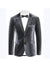 Tailored Fit Notched Lapel Breasted Two-Buttons Velvet Men's Party Jacket