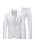 Tailored Fit Notched Lapel Single Breasted One-Button Solid Color 2 Piece Men's Party Suits