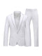 Tailored Fit Notched Lapel Single Breasted One-Button Solid Color 2 Piece Men's Party Suits