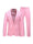 Tailored Fit Notched Lapel Single Breasted One-Button Solid Color 2 Piece Men's Party Suits