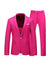 Tailored Fit Notched Lapel Single Breasted One-Button Solid Color 2 Piece Men's Party Suits
