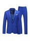 Tailored Fit Notched Lapel Single Breasted One-Button Solid Color 2 Piece Men's Party Suits
