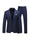 Tailored Fit Notched Lapel Single Breasted One-Button Solid Color 2 Piece Men's Party Suits